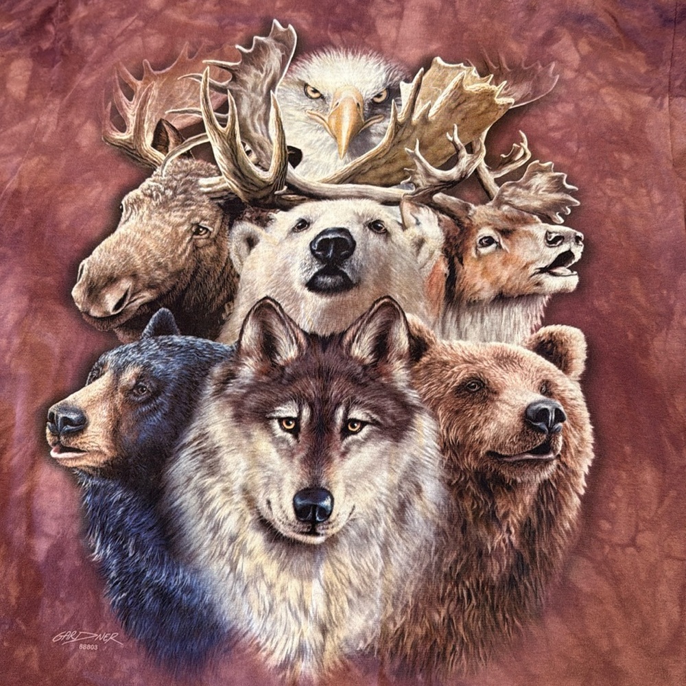Men’s Short Sleeve Tee, Outdoor Enthusiast, Unique Dye, Featuring Art by Gardner